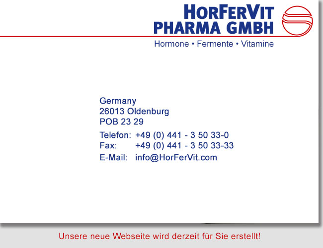 Herzlich willkommen bei der HorFerVit GmbH aus Oldenburg. Hier geht es zur Onlinebestellung von POLYERGA.